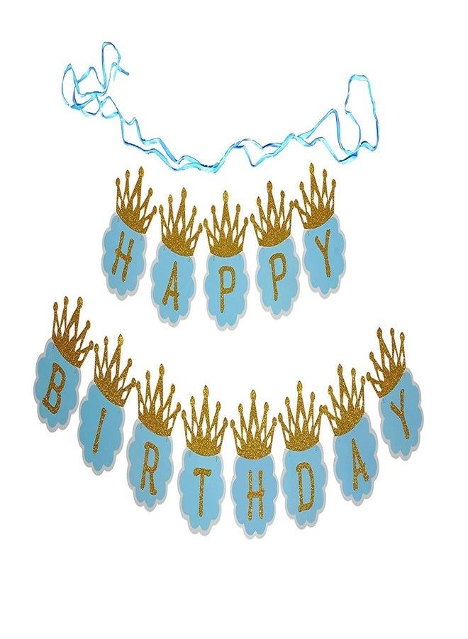 SOI Happy Birthday Toy Banner Set (Blue Glitter Crown) - Image 4